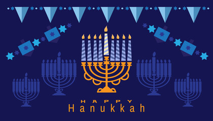 Fototapeta na wymiar Happy Hanukkah 8