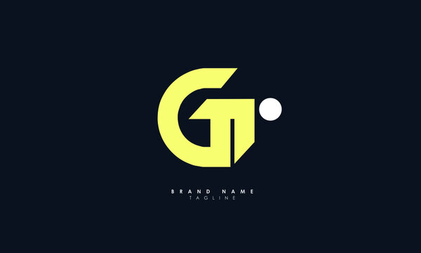 Alphabet letters Initials Monogram logo GN, NG, G and N