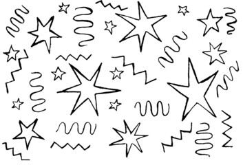 White background with black geometric shapes - graphic image