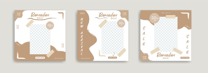 A collection of ramadan themed social media templates you edit. Perfect for business branding, social media posts, web ads, social media ads and food menu posters.