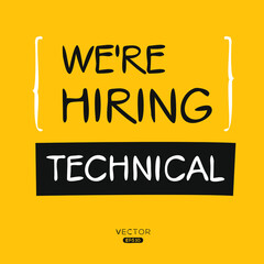 We are hiring Technical, vector illustration.