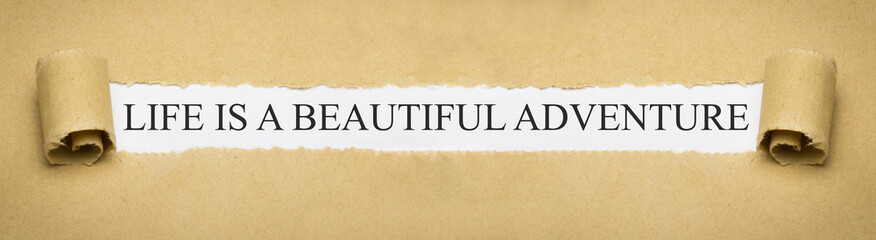 Naklejka premium Life is a beautiful adventure