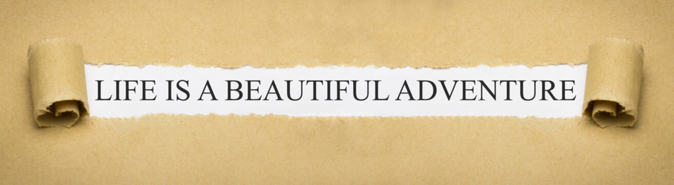 Life is a beautiful adventure