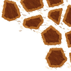 Background with decorative giraffe print. Animal stylized ornament, fur texture.