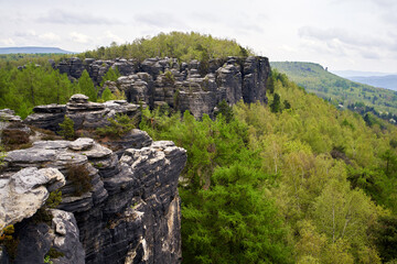 Tiske steny or Tisa rocks in spring