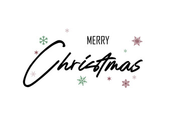 Merry Christmas card or banner with some stars on a white background