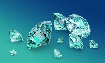 Natural Swiss blue topaz gemstone setting for making jewelry. Round shape.