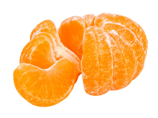 Citrus tangerine fruit isolated on the white background