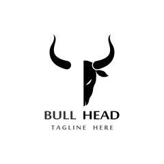 Obraz premium bull head horn icon template
