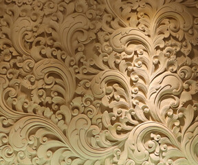 floral pattern stone carving
