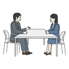 雑談するビジネスパーソン