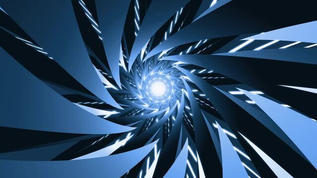 Blue abstract technology circle tunnel background