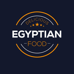 Creative (Egyptian food) logo, sticker, badge, label, vector illustration.