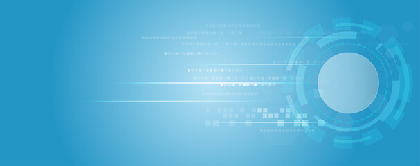 Obraz premium Geometric abstract background with blue and white hexagons. Structure molecule and communication. Science, technology and medical concept. Vector illustration