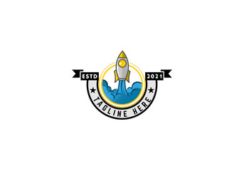 Logo Rocket Launch Vector Illustration Template Good For Any Industry