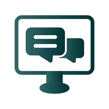 Chat Glyph Gradient Vector Icon Design