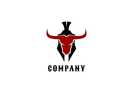 Logo Gladiator Bull Vector Illustration Template Good For Any Industry