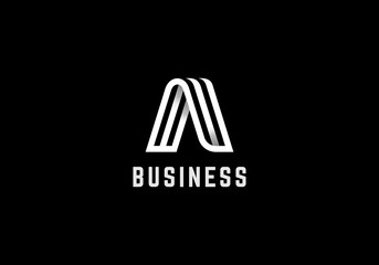 Logo Element Symbol Letter A Line Art Vector Illustration Template Good For Any Industry