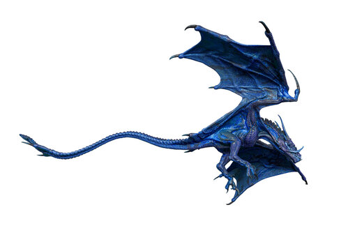 magic dragon is flying in action - Powered by Adobe