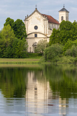 Fototapeta na wymiar Klaster near Nova Bystrice, Jindrichuv Hradec District, South Bohemian Region, Czech Republic