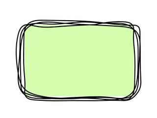 Abstract color rectangle as line drawing on white as background. Vector	
