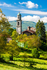 Church in Porcigatone, Parma region in Italy