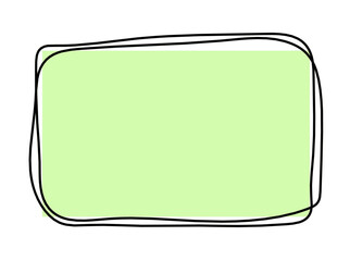 Abstract color rectangle as line drawing on white as background. Vector	
