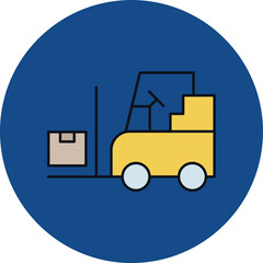 Forklift Vector icon which is suitable for commercial work

