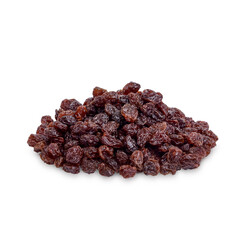 Dried raisins isolated on white background