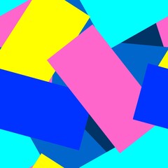 Seamless background with abstract colourful pattern of overlapping rectangles. Vector design.