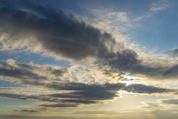 Obraz premium blue sky with clouds as background