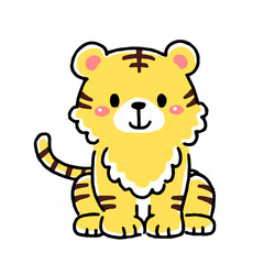 おすわりしたゆるかわタイガー