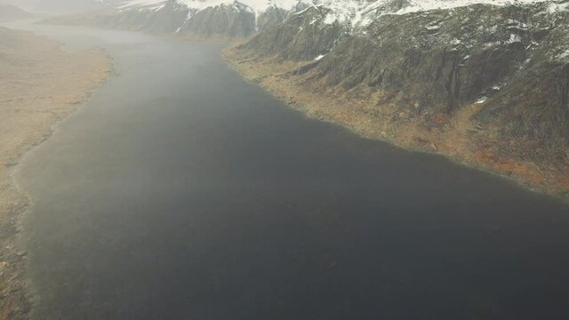 Norway fjord reflection in clear water