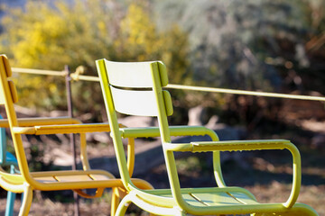 playground in winter