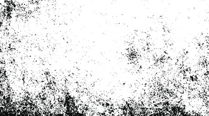 Monochrome texture composed of irregular graphic elements. Distressed uneven grunge background. Abstract vector illustration. Overlay for interesting effect and depth. Isolated on white background.