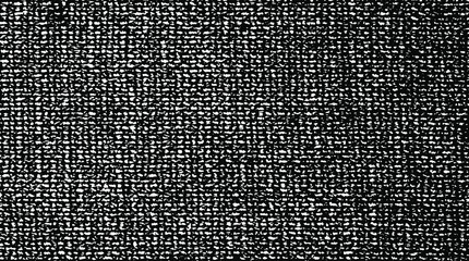 Dark, rich, heavy fabric texture. Vector texture of weaving cloth. Grunge background. Abstract halftone vector illustration. Overlay for interesting effect and depth. Black isolated on white.