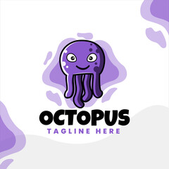 cute octopus character vector design