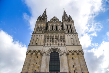 Fototapeta na wymiar Saint-Maurice d'Angers Cathedral in France.