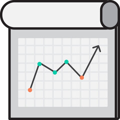 Obraz premium Infographic on whiteboard presentation icon vector