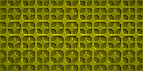 Abstract background with squares holes in yellow colors