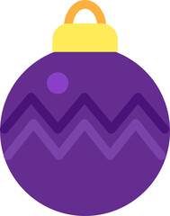 Xmas toy sphere for decorating pine tree vector