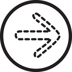 Arrow vector sign in circle