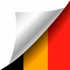Hidden Belgium flag with curled corner
