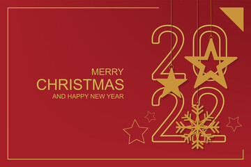 christmas and happy new year background. minimalist design. vector illustration