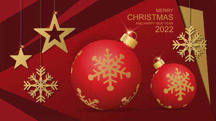 christmas and happy new year background. minimalist design. vector illustration