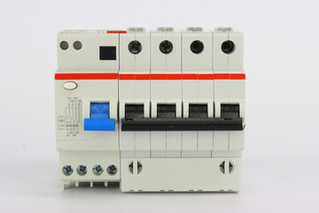 Electric differential current protection machine on a white background.