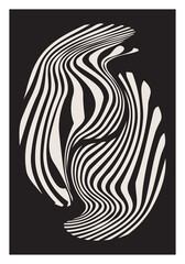 Minimal 20s geometric design poster, vector template with primitive shapes