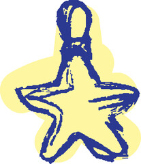 Obraz na płótnie Canvas Toy in star shape for decorate fir-tree vector