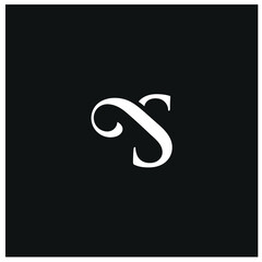 Obraz premium letter S vector template logo design, serif font