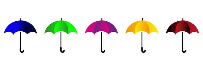 Umbrella icon set. Umbrella. Vector illustration.